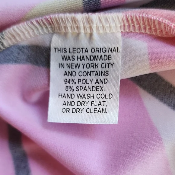 Leota New York Handmade Vibrant Geometric Faux Wrap Dress with A Waist Tie - Picture 6 of 6